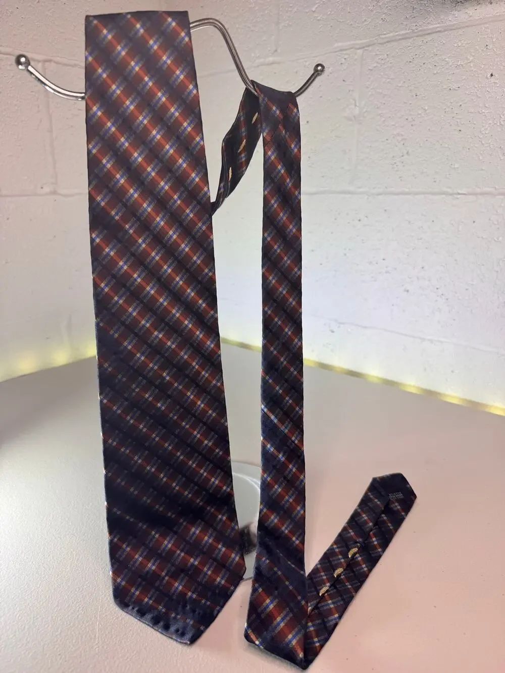 Massimo Bizzocchi Louis Boston 100% Pure Silk Plaid Men’s Tie Italy